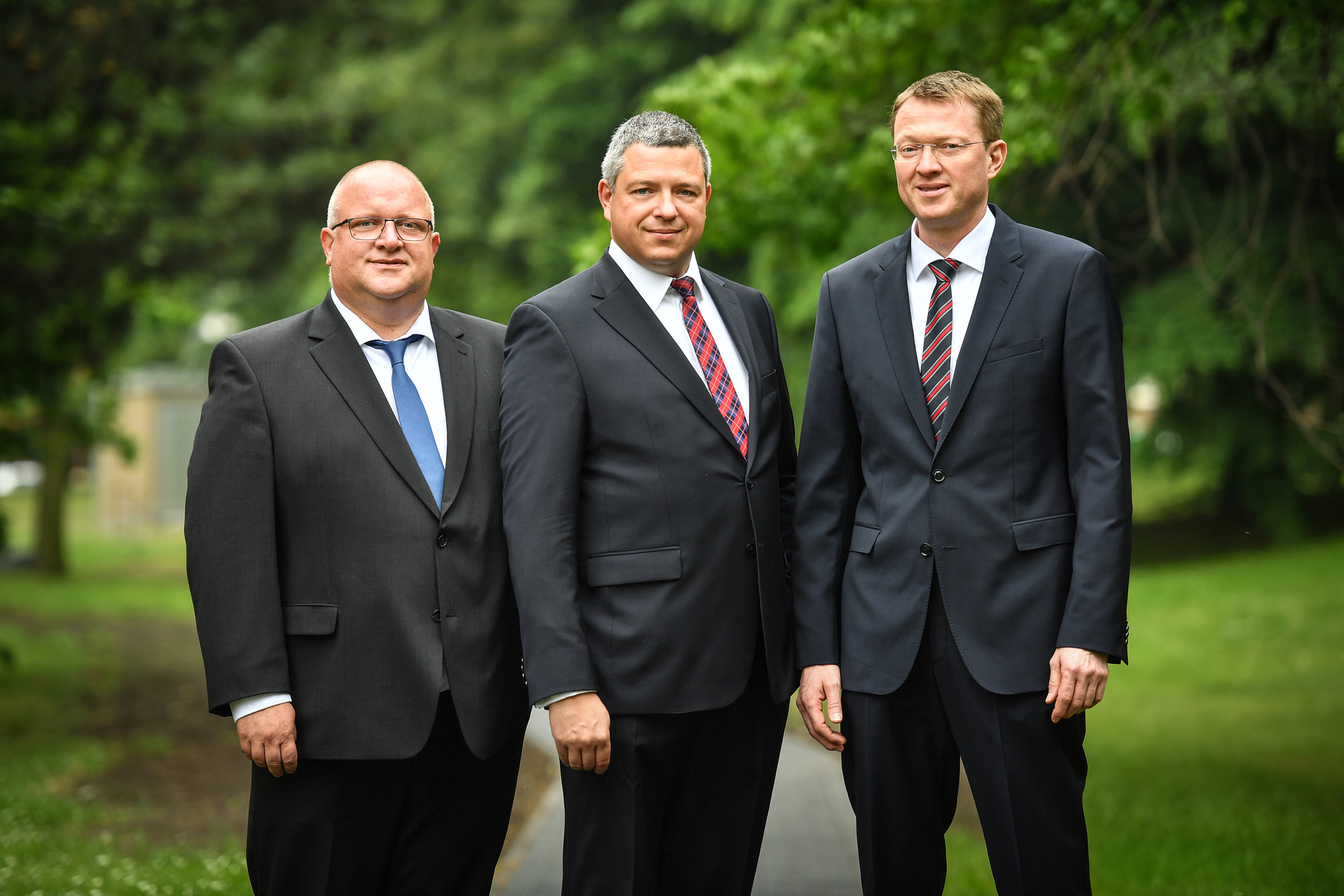 DVV-Geschäftsführung im Freien: Axel Prasch, Marcus Wittig, Marcus Vunic